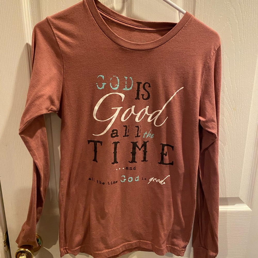 Love and faith, long sleeve T-shirt, size small
